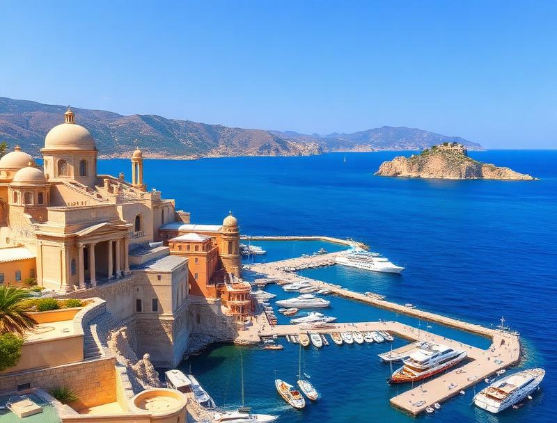 Destino de crucero por el Mediterráneo con arquitectura antigua